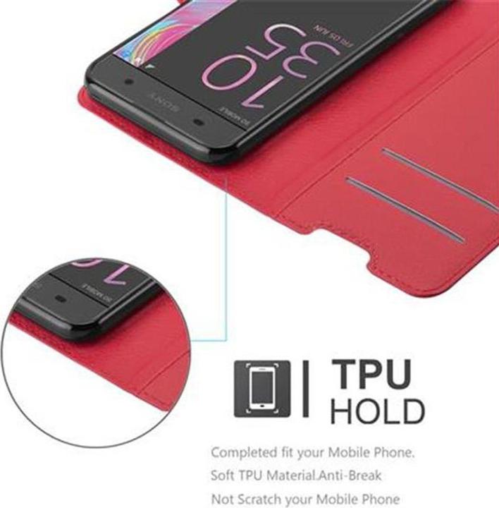 Actual product image Cadorabo Book with stand function cover (Sony Xperia XA)