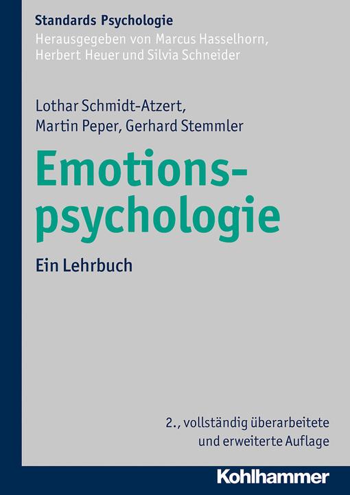 Actual product image Emotionspsychologie (German, Marcus Hasselhorn, Silvia Schneider, Lothar Schmidt-Atzert, Gerhard Stemmler, Martin Peper, 2014)