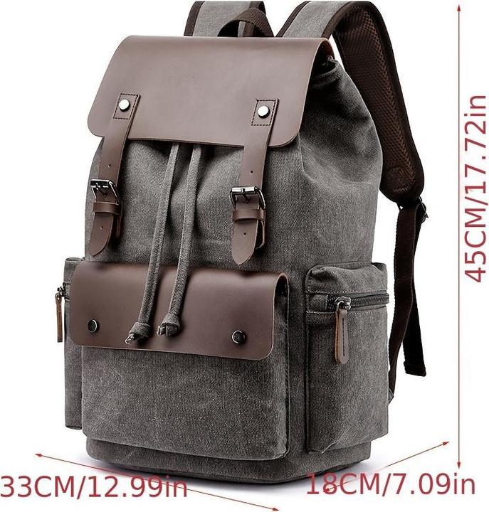 Image du produit Only-Bags.Store Trendy Retro Canvas Computer Bag Backpack, Student School Bag, Retro Casual Backpack, Strong