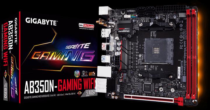 Image du produit Gigabyte GA-AB350N-Gaming WIFI (AM4, AMD B350, Mini-ITX)