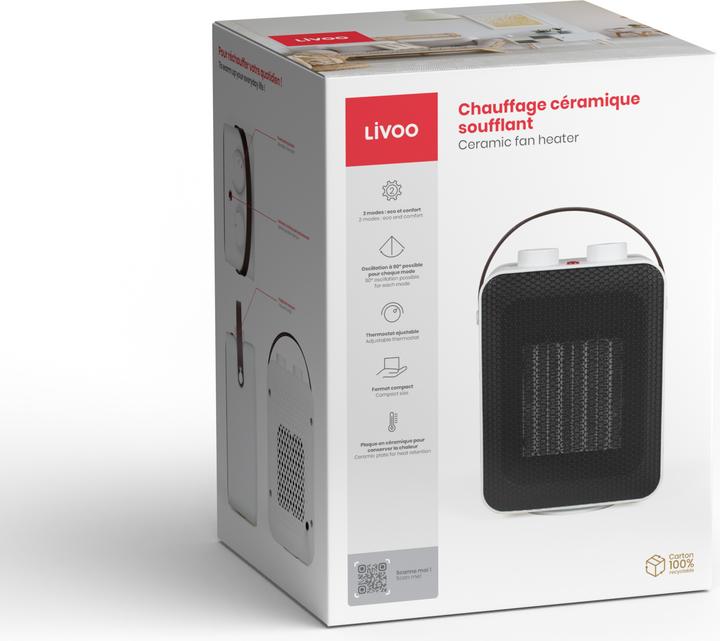 Immagine prodotto Livoo Riscaldatore in ceramica con oscillazion (1800 W)