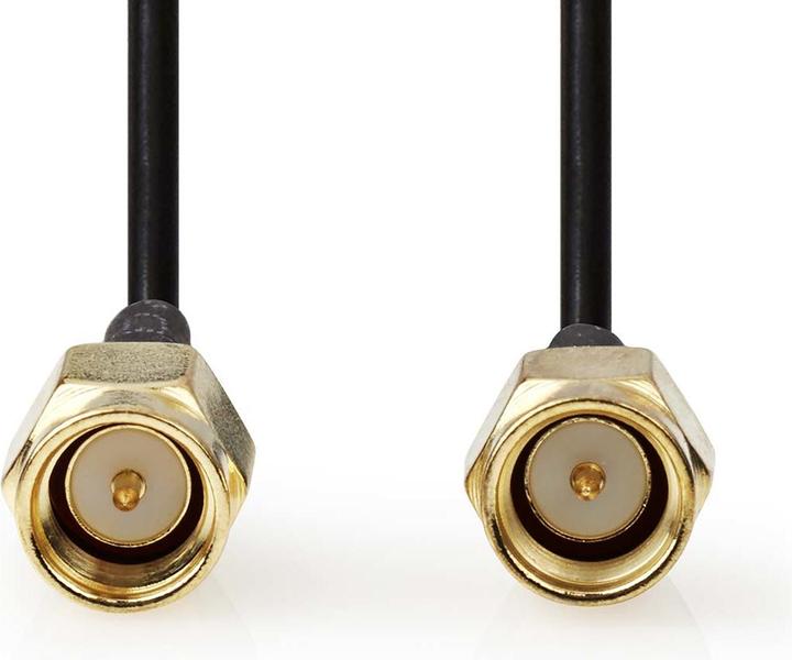 Actual product image Nedis Antenna cable | SMA plug | SMA plug | Gold-plated | 50 Ohm | Individually shielded | 1.00 m | (50 dB, Antenna cable)