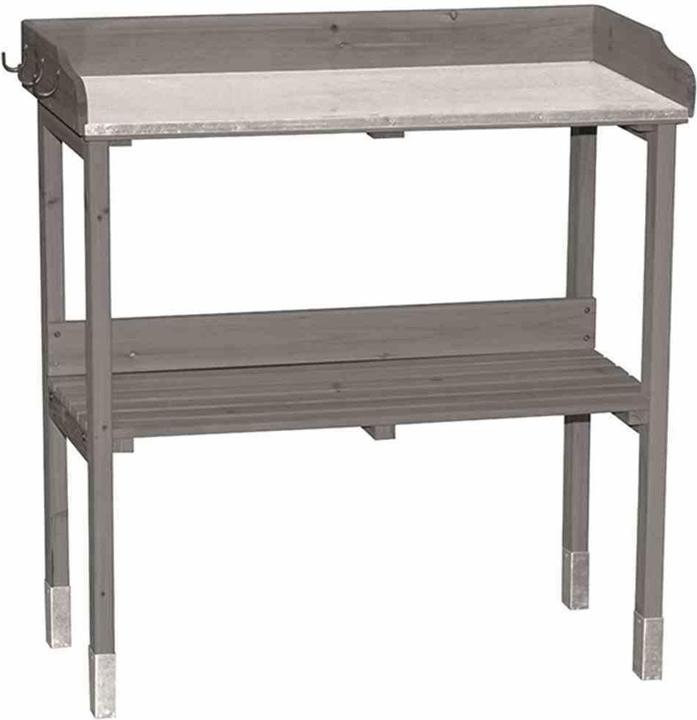 Produktbild Siena Garden Siena Pflanztisch 76 x 37 x 81 cm, grau, Sparrentanne FSC 100 % mit verzinkter Arbeitsplatte, Haken