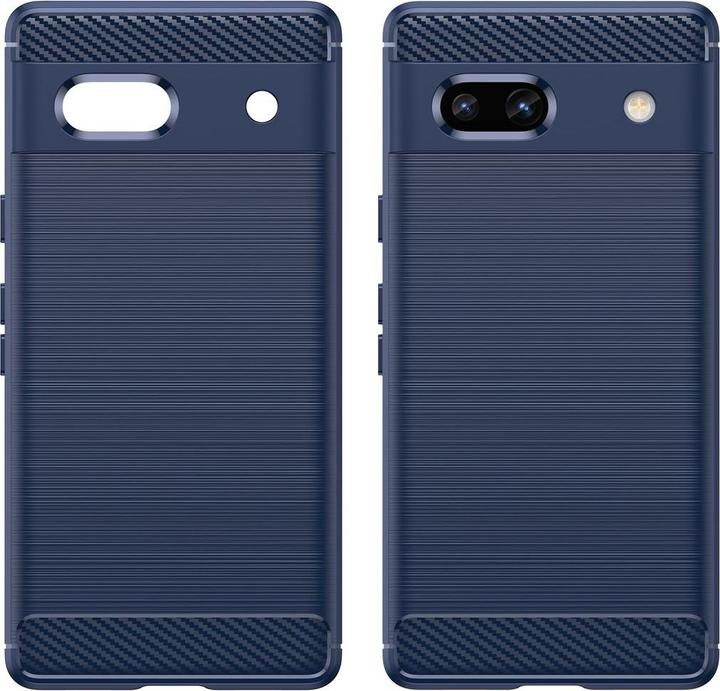 Produktbild König Design Hülle Handy Schutz für Google Motorola Samsung Xiaomi Case Cover Carbon Optik (Google Pixel 7a)