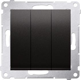 Actual product image Kontakt Simon Simon 54 anthracite triple push-button DP31.01