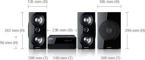 Produktbild Samsung MM-C550D, DVD-Micro-Anlage, USB, iPod, 280 Watt