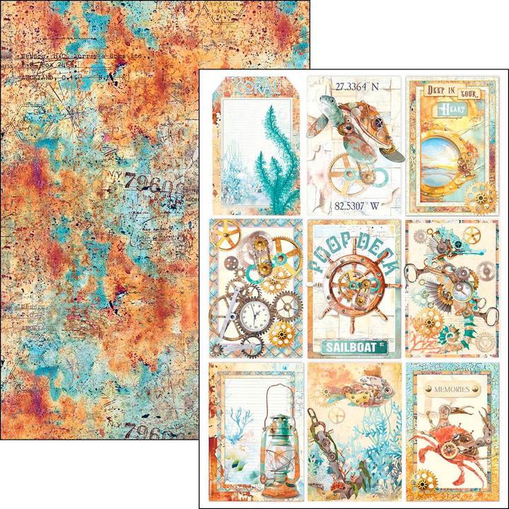 Produktbild Ciao Bella Papier-Set "Coral Reef", 9 Blatt, A4 (190 g/m², 9 x)