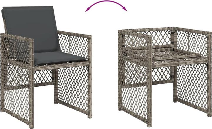 Image du produit VidaXL Meuble de jardin Salle à manger Ensemble de jardin 13 pièces Gris Poly Rattan (330 cm)
