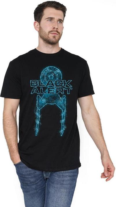 Actual product image Universal Textiles Mens Black Alert T-Shirt (L)