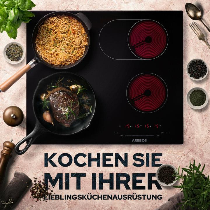 Actual product image Arebos Ceramic hob 4 cooking zones 59 cm