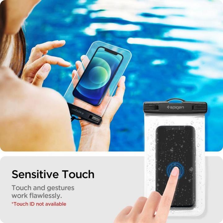 Image du produit Spigen A601 Etui étanche universel, Transparent (pack de 2) (Universel)