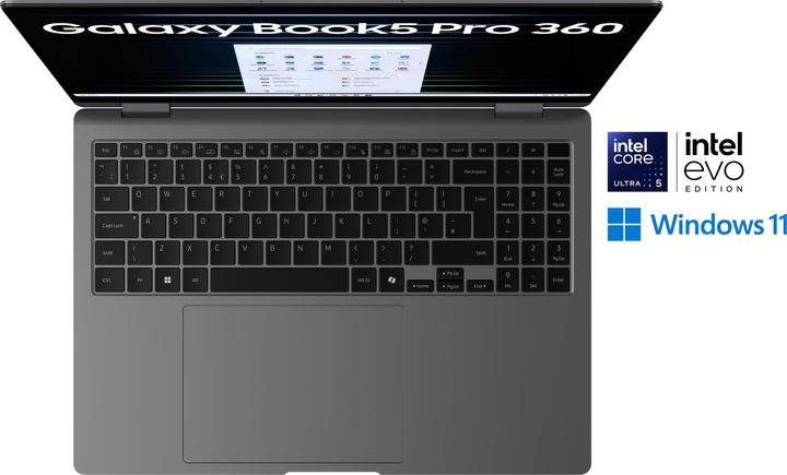 Actual product image Samsung Galaxy Book5 Pro 360 (16", Intel Core Ultra 5 226V, 16 GB, 512 GB, DE)