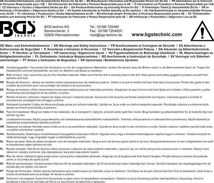Produktbild BGS Forstnerbohrer-Satz (25 mm, 20 mm, 30 mm, 15 mm, 35 mm)