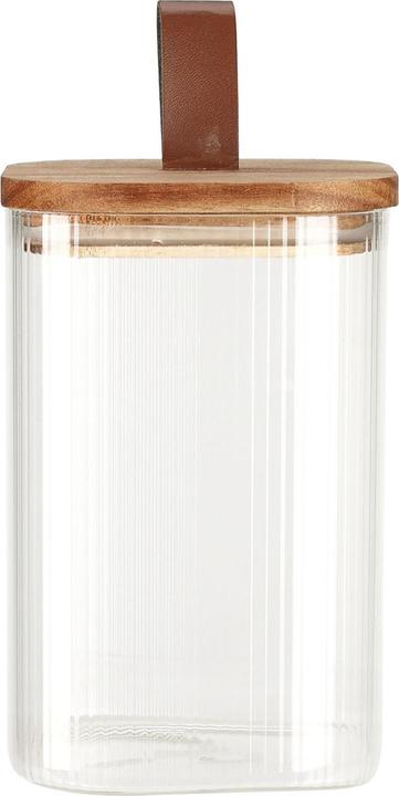 Actual product image Excellent Houseware Set of 4 storage jars with acacia wood lids, 750, 1150, 1500, 1900 ml (1.90 l)
