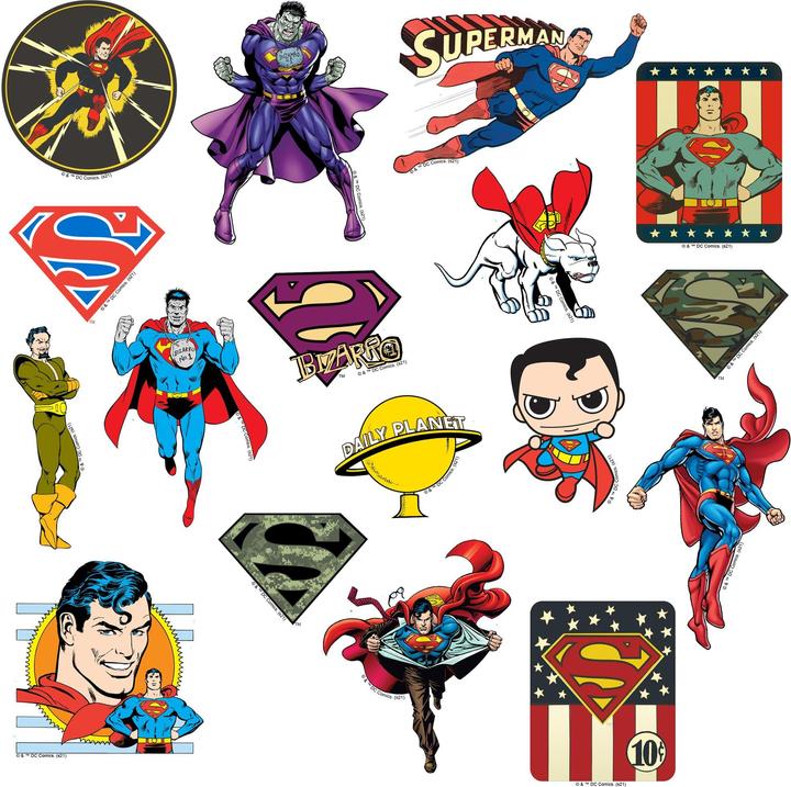 Actual product image Superman Deluxe Character Stickers (Pack of 50)