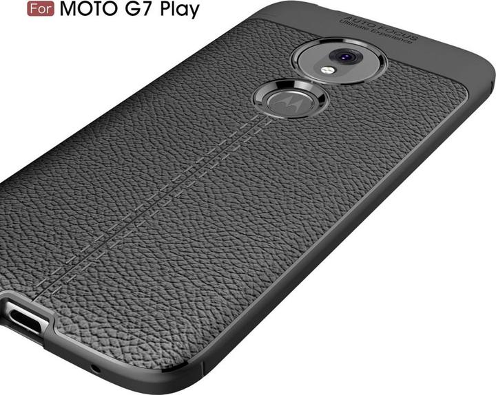 Produktbild Screenguard Motorola Moto G7 Play Hülle Leather Design TPU Cover (Motorola Moto G7 Play)