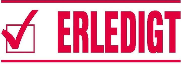 Produktbild Trodat Stempel 4911 "Erledigt" Erledigt, Rot