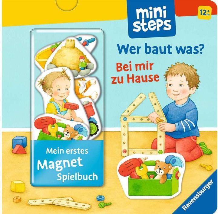 Actual product image Ravensburger ministeps: My first magnet book: Who builds what? At home with me (German)