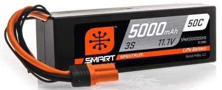 Produktbild Spektrum 5000mAh 3S 11.1V 50C Smart LiPo Hardcase IC3 (11.10 V, 5000 mAh)