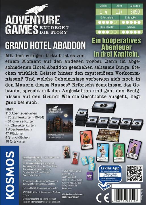 Produktbild Kosmos Adventure Games - Grand Hotel Abaddon (Deutsch)