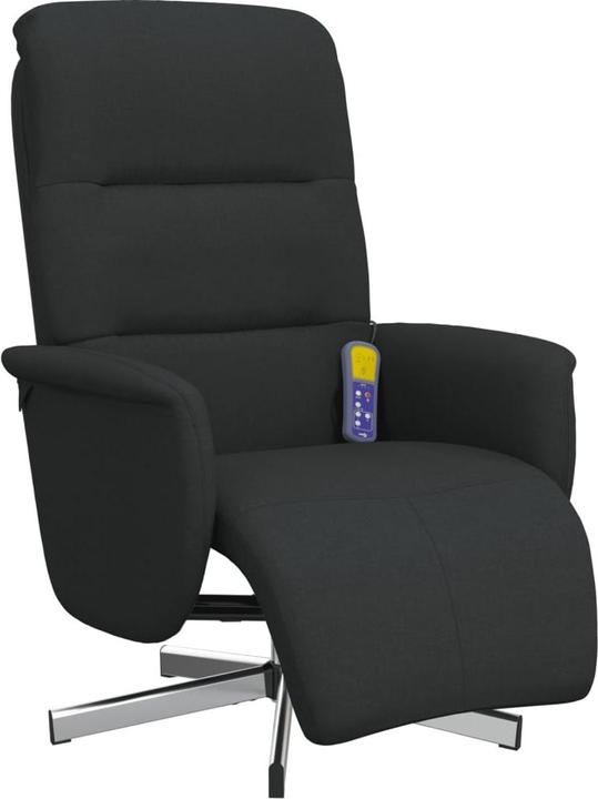 Immagine prodotto VidaXL Sedia da massaggio con poggiapiedi in tessuto nero, colore