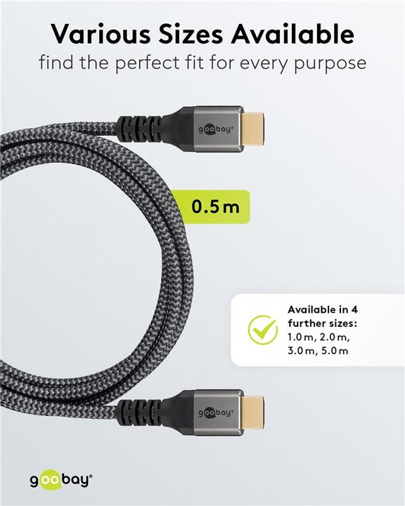 Actual product image Goobay HDMI – HDMI (0.50 m, HDMI)