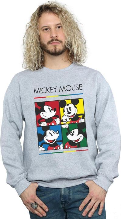 Actual product image Disney Mens Mickey Mouse Square Colour Sweatshirt (S)
