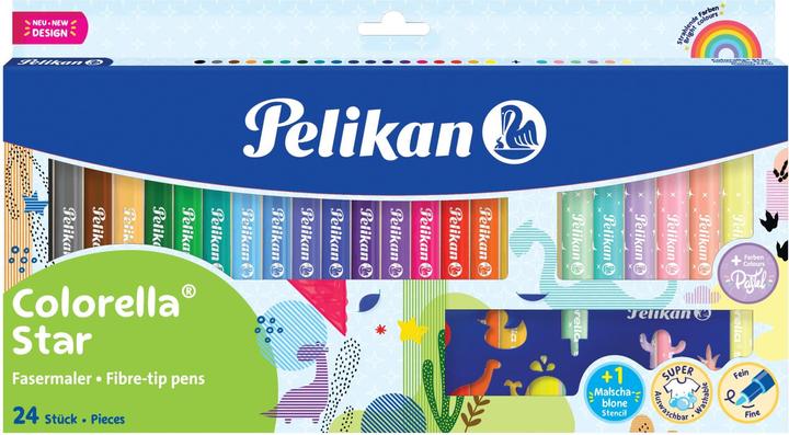 Pelikan 822329 Filzstift Gemischte Farben 24 Stücke (Mehrfarbig, 24 x)