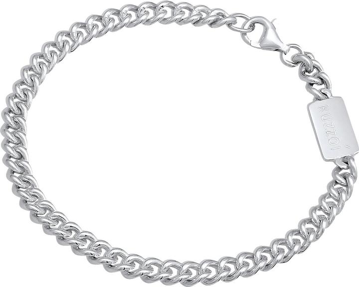Immagine prodotto Kuzzoi Bracciale Uomo Armatura Rotonda Argento massiccio 925 (21 cm, Argento 925)