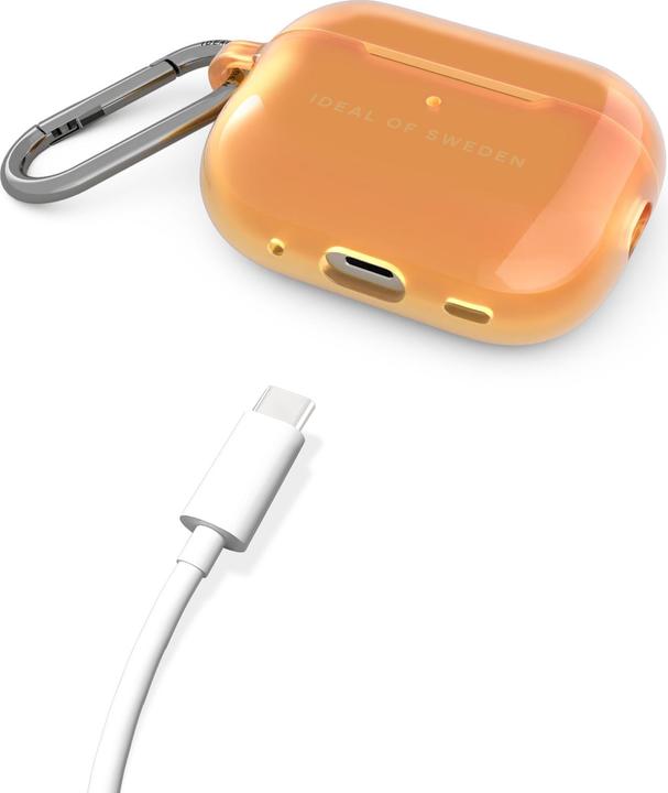 Produktbild iDeal Of Sweden Airpods Pro laadimiskarbiümbris (1/2 gen) Clear Case, Orange Spritz (Kopfhörer Hülle)
