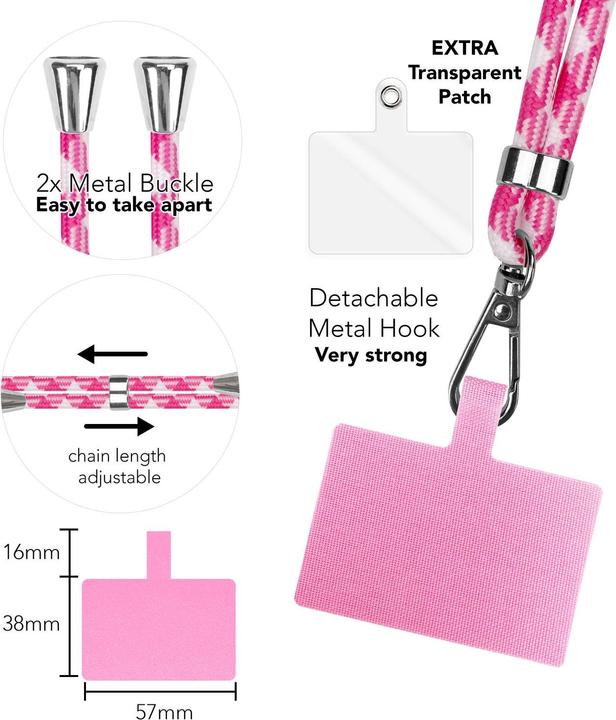 Produktbild Nalia Universal Handykette zum Umhängen mit Pad