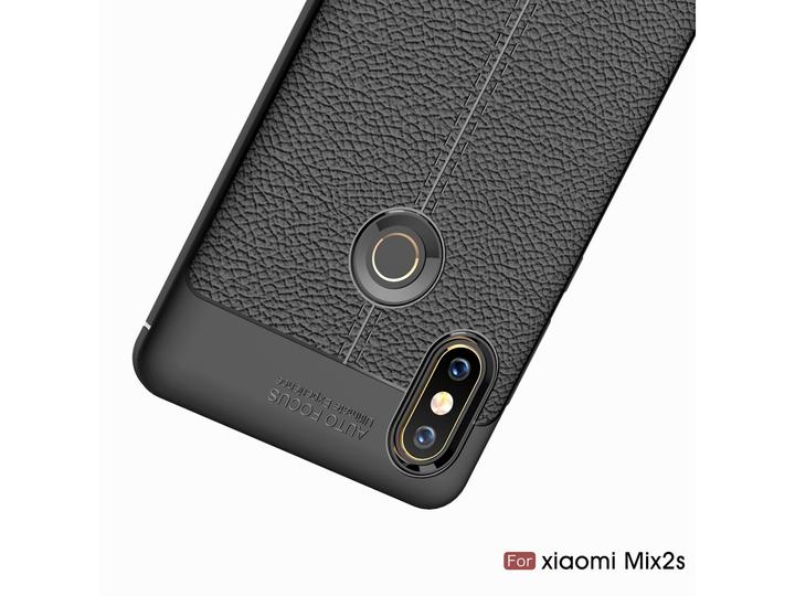 Actual product image Screenguard Xiaomi Mi Mix 2S Case Leather Design TPU Cover (Mi Mix 2S)