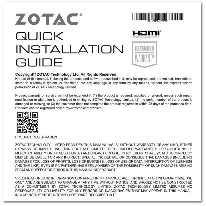 Nährwerte und Zutaten Zotac GeForce RTX 3050 ECO (8 GB)