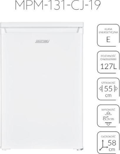 Actual product image MPM Free-standing refrigerator MPM-131-CJ-19 127 l white (127 l)