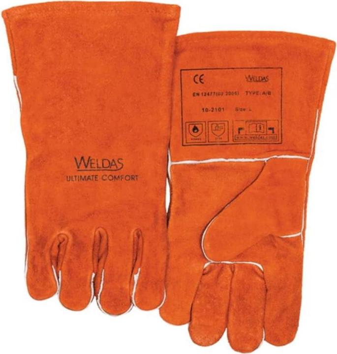 Weldas Welding gloves size XL (9.5) red EN 388, EN 12477 PPE category II (XL)