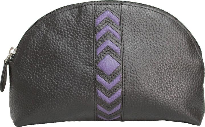 Actual product image Eastern Counties Leather Becky cosmetic bag with zigzag detail
