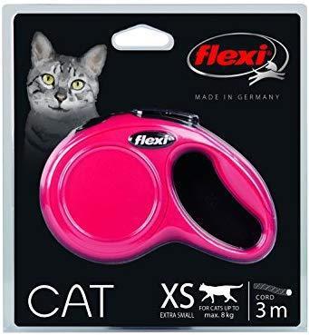 Immagine prodotto Flexi Guinzaglio retrattile NEW CLASSIC CAT XS, corda rossa da 3 m (XS, Gatto, Sport cane)