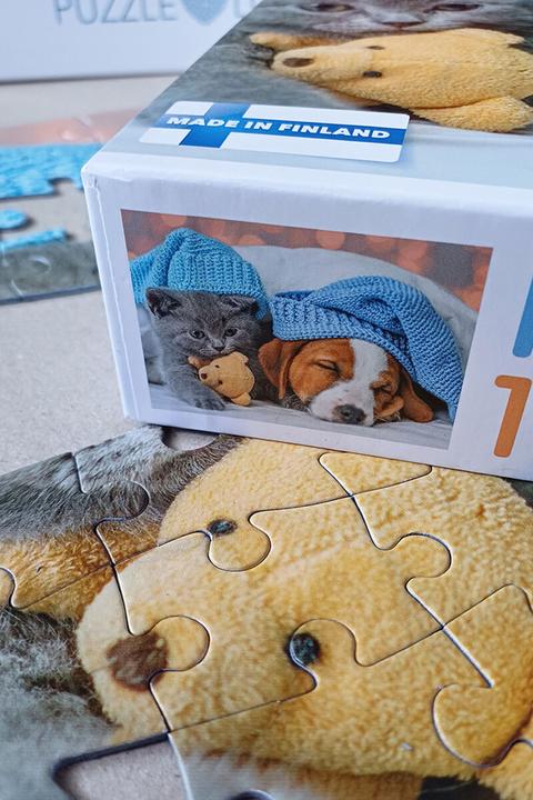 Image du produit Selecta Spielzeug Puzzle Gentil chaton et chien endormi, 100 pièces. (100 pièces)