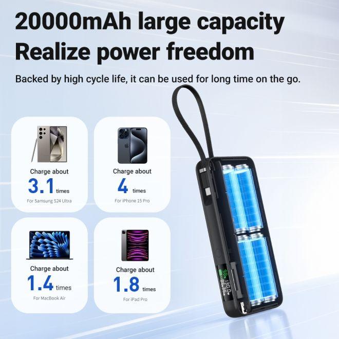 Image du produit Acefast M22 Fast Charge Laptop Powerbank 130W 20000mAh (20000 mAh, 130 W, 74 Wh)