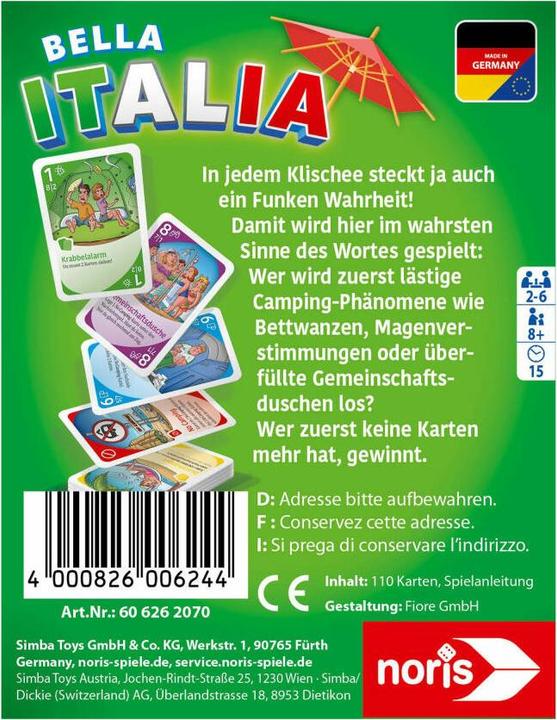 Produktbild Noris Bella Italia - Das Campingspiel (Deutsch)