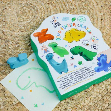 Produktbild Haku Yoka Finger Wachsmalkreide Dino (6 x)