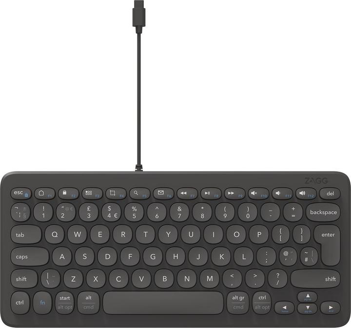 Actual product image Zagg Connect 12C keyboard USB QWERTY Danish, Finnish, Icelandic, Norwegian, Swedish Black (Eng. Int., Cable)