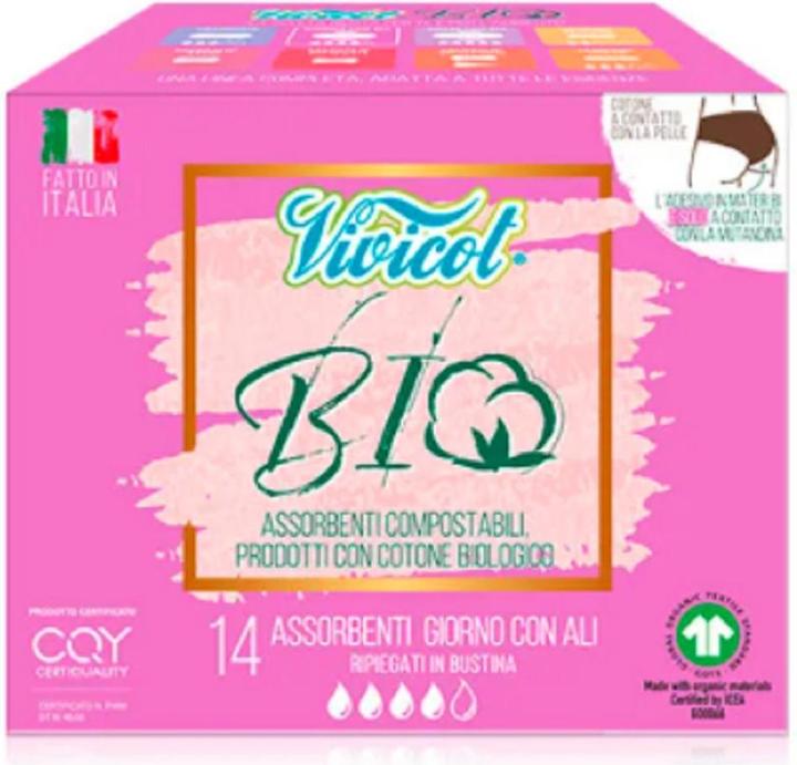 Immagine prodotto Vivicot Pannolini igienici con ali per 14 pezzi - (14 x)