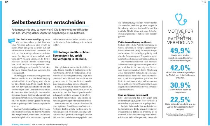 Produktbild Meine Patientenverfügung (Deutsch, Stiftung Warentest, 2021)