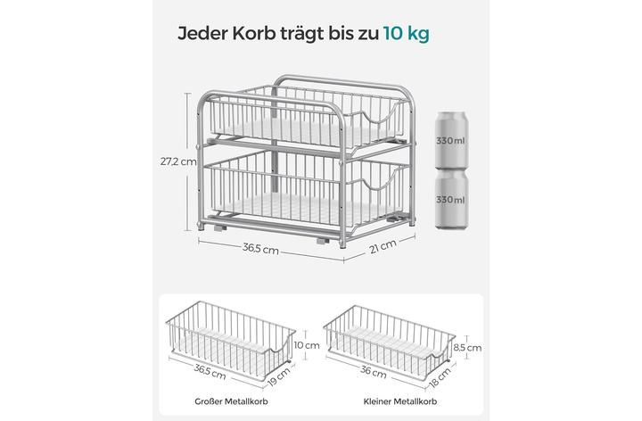 Produktbild Songmics Küchenregal 2 Schubladen