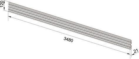 Produktbild Multibrackets Aluminium Profil zu Pro System, silber