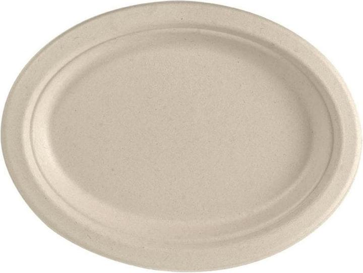 Image du produit Biopak Assiette jetable ovale 26 x 20 cm, 50 pièces, marron clair (50 x)