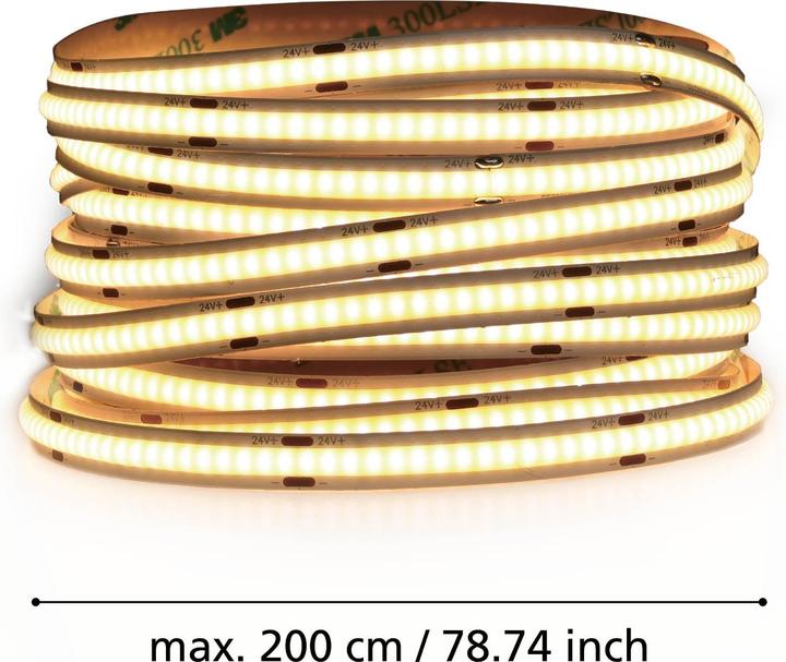 Actual product image EGLO 900574 COB STRIPE LED LED strip 16W White warm white (Warm white, 200 cm, Indoor)