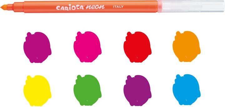 Actual product image Carioca Neon fibre-tip pens (Neon colours, 8 x)