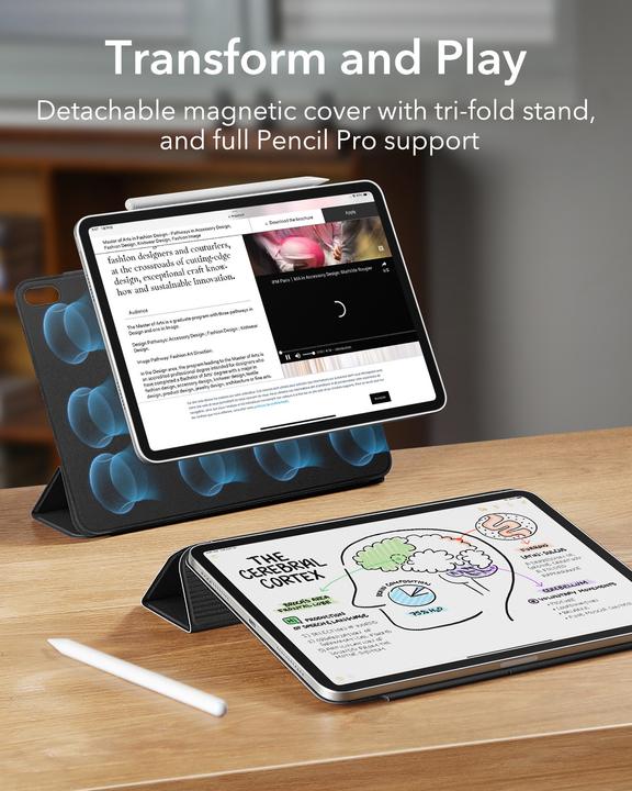 Produktbild ESR Rebound Magnetic Case (iPad Air 13 2024 (M2), iPad Pro 12.9 2020 (4. Gen), iPad Pro 12.9 2022 (6. Gen), iPad Pro 12.9 2021 (5. Gen))